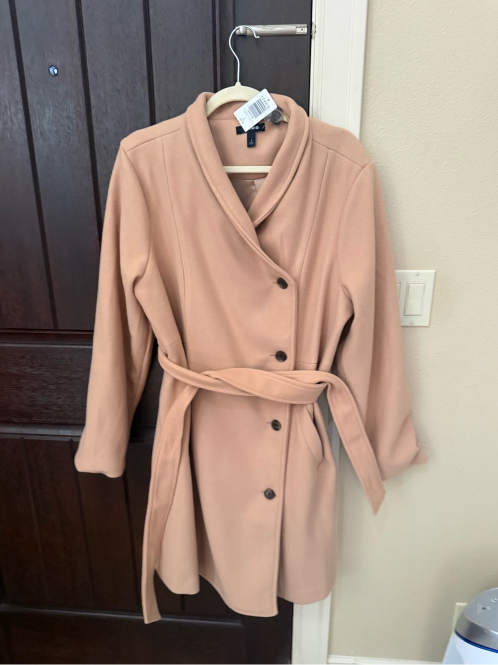 torrid Camel Wrap-Belt Shawl-Collar Trench Coat NWT